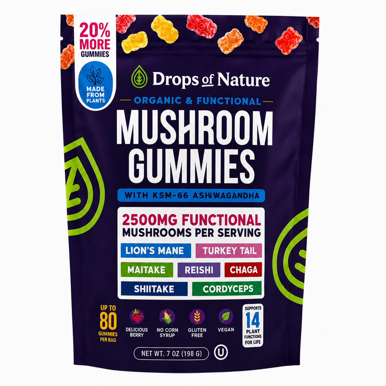 Daily Focus Mushroom Energy Gummies