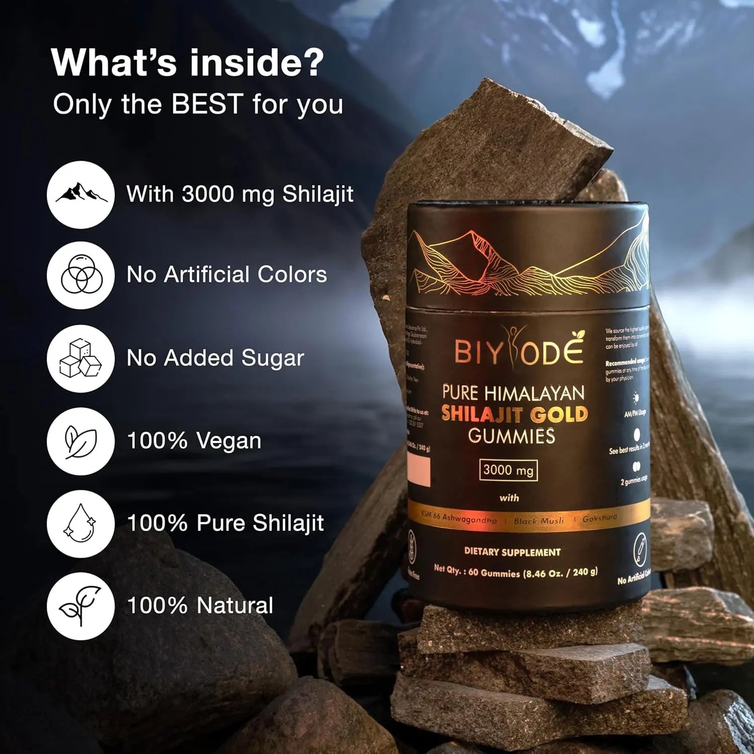 Gold Shilajit Vitality Boost Gummies