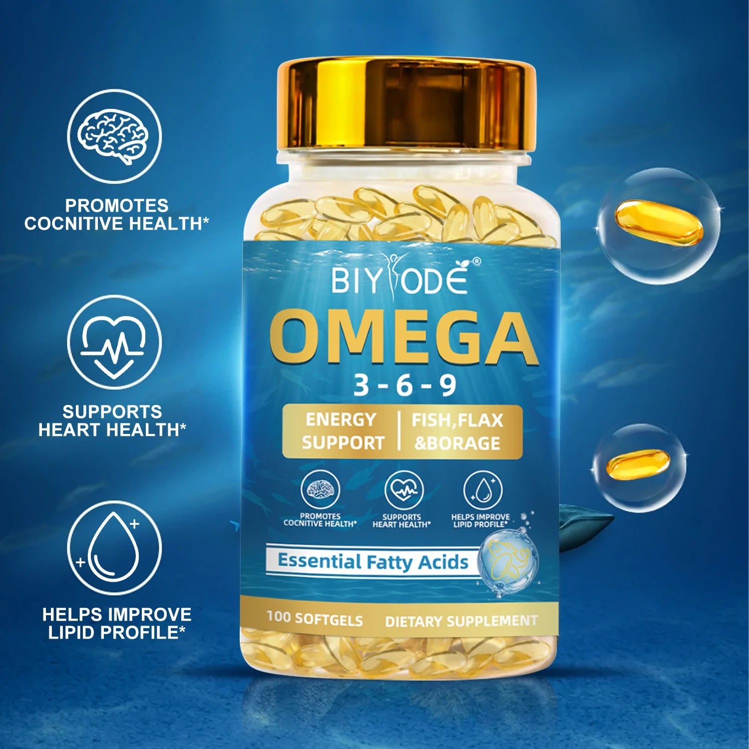 PureOmega Lemon Fish Oil Softgels