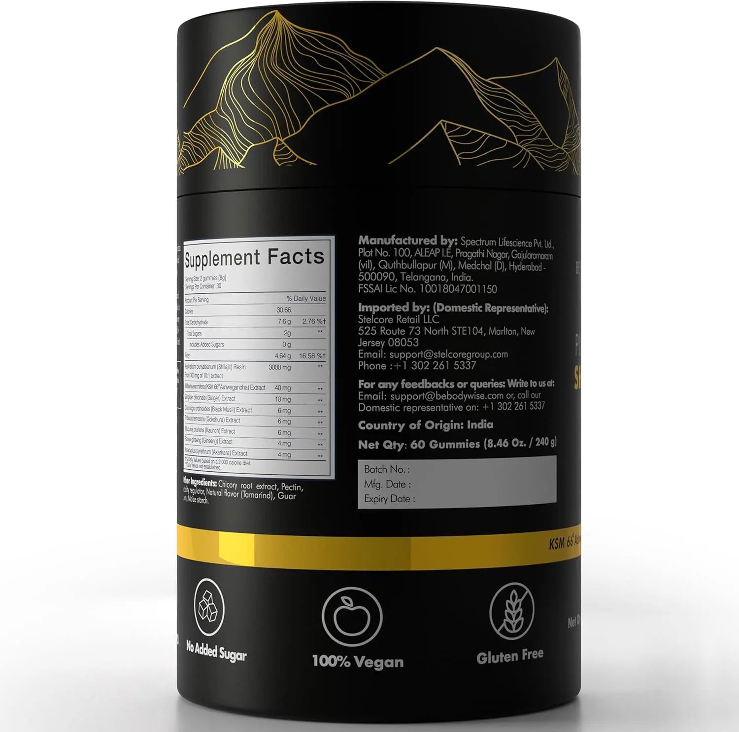 Gold Shilajit Vitality Boost Gummies