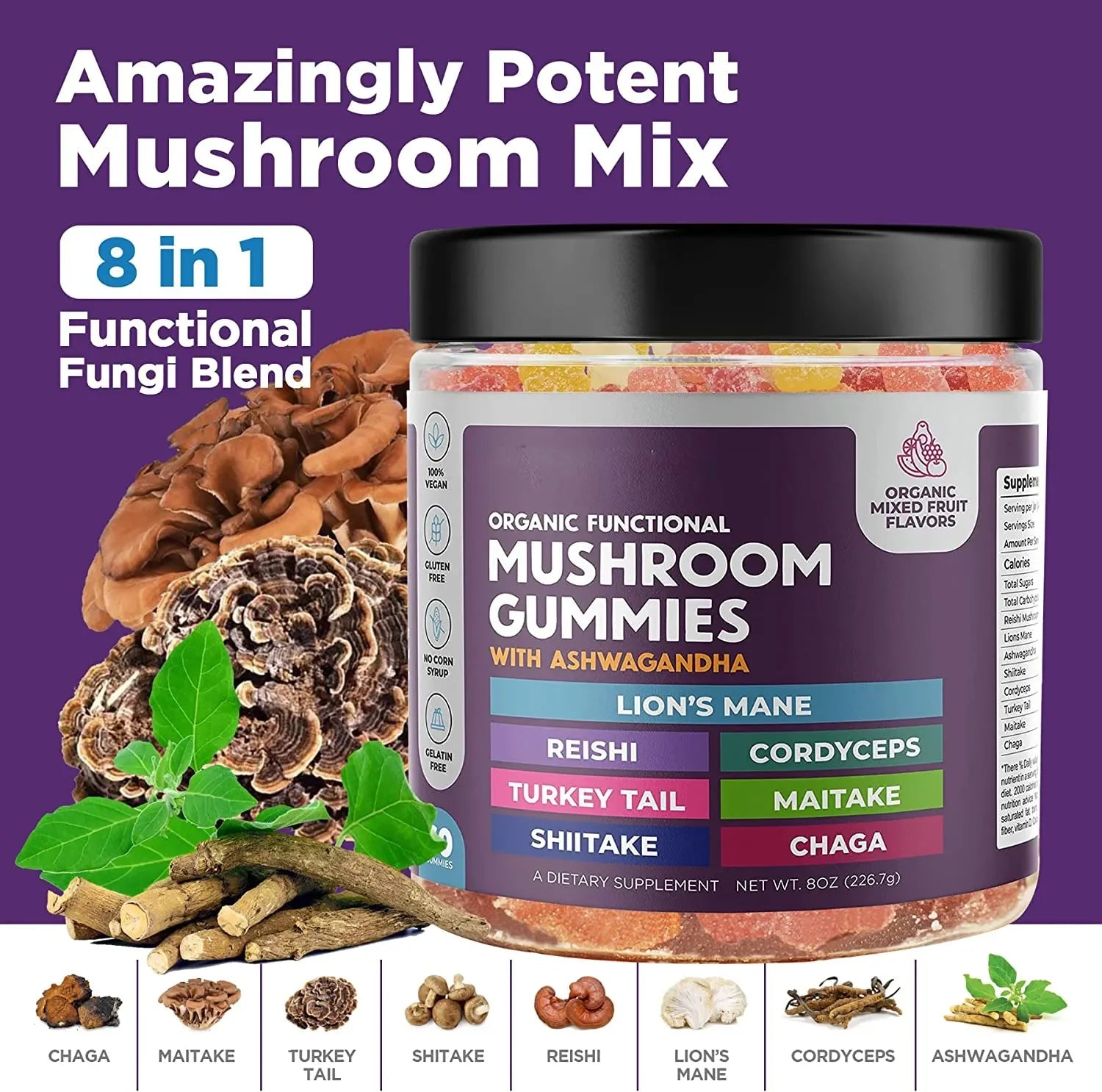 Daily Everyday Mushroom Wellness Gummies
